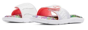 UNDER ARMOUR IGNITE VI SLIDE UNISEX SIZE 11 WOMEN = SIZE 9.5 MEN SHOES WHITE NEW - Picture 1 of 5