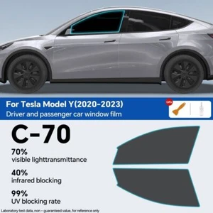 Nano Carbon Window PreCut Tint Kit 70%- For Tesla Model Y Front Window 70VLT - Picture 1 of 9
