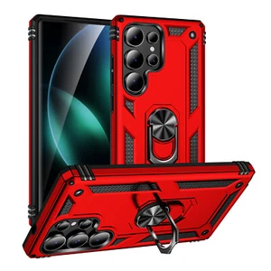 For Samsung S24 S25 Ultra S23 S22 S21 Case with Ring Stand Heavy Duty Shockproof - Picture 1 of 13