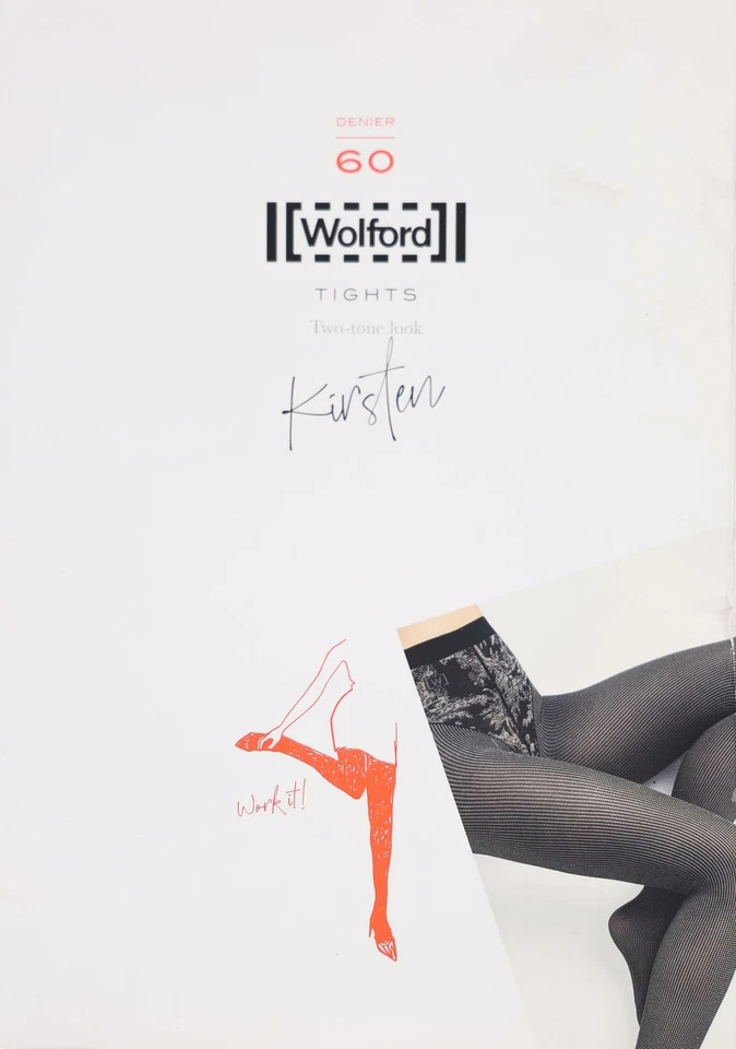 Kirsten Tights By Wolford M Medium Black White Strumfphose With Briefs Design