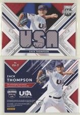 2019 Elite Extra Edition USA National Team Materials Black /199 Zack Thompson