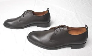 MANGO Men's Leather Lace-Up Blucher Dress Shoes MP7 Dark Brown Size US:7 EU:40 - Picture 1 of 12