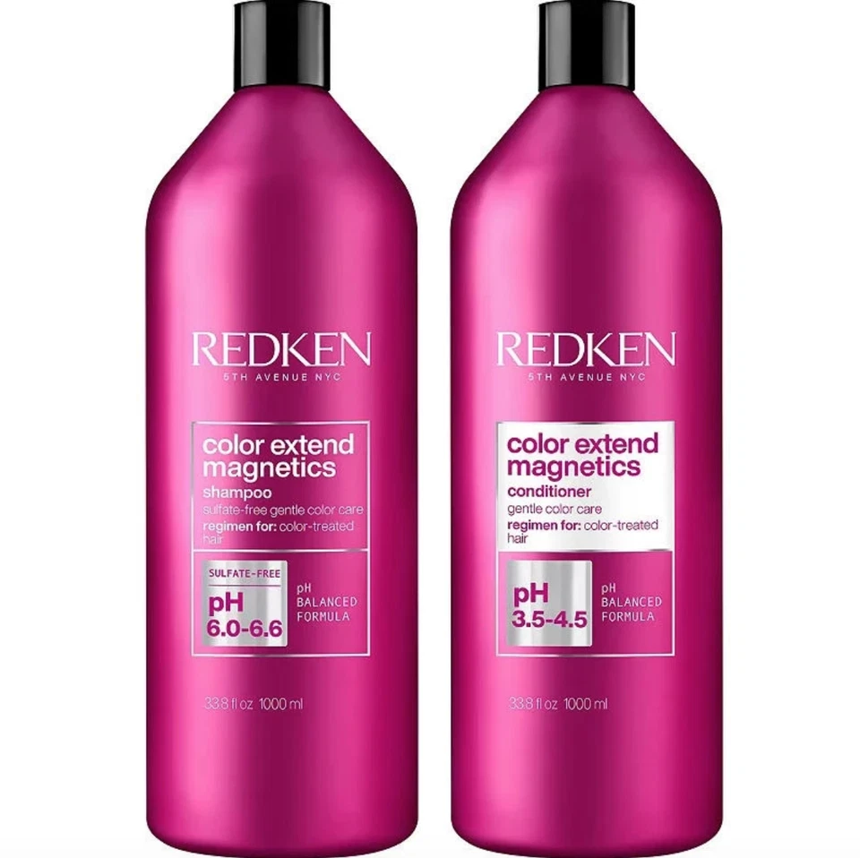 REDKEN COLOR EXTEND MAGNETICS SHAMPOO & CONDITIONER LITER SET 33OZ EACH - Image 1 of 1