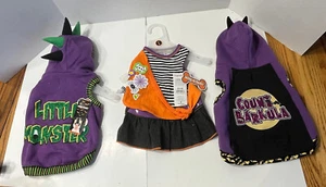 Dog Clothes Lot Size S Halloween Hoodies Dress Count Barkula Little Monster READ - Picture 1 of 9