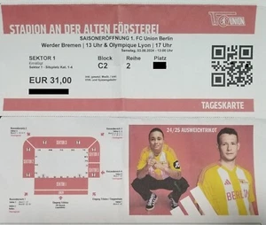 E-TICKET Friendly 3.8.2024 Union Berlin - Werder Bremen (Frauen) /Olympique Lyon - Picture 1 of 6