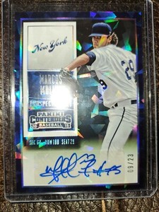 2015 CONTENDERS PROSPECT TICKET CRACKED ICE MARCOS MOLINA AUTO #/23 ORIOLES METS