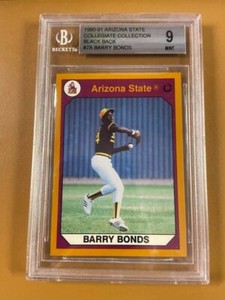1990-91 Arizona State Collegiate Collection Barry Bonds #7A  graded a Beckett 9