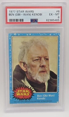 1977 Star Wars Ben (Obi-Wan) Kenobi #6 PSA EX-MT 6 - Image 1 of 2