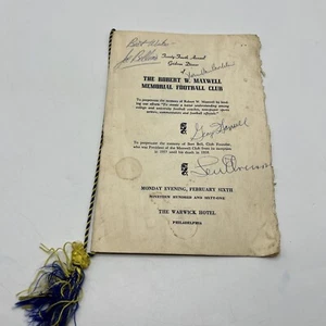 Norm Van Brocklin und Joseph Bellino Navy Autogramme 1961 Maxwell Football Club! - Bild 1 von 16