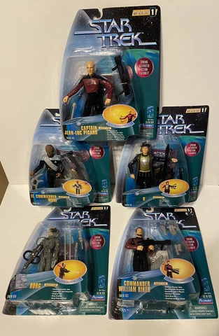 Lot of 5 1997 Playmates Star Trek WARP FACTOR SERIES 1 Action Figures Cover