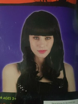 Women's Totally Ghoul costume wig, 70 Singer Black wig one size. - Image 1 of 3