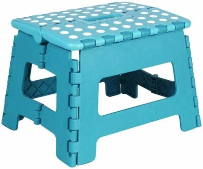 Foldable Footstool Step Non-Slip Plastic Portable Heavy Duty Multi Purpose - Image 1 of 4