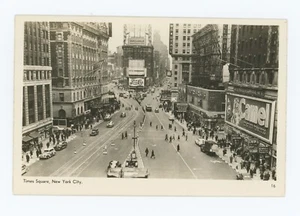 New York City ~ TIMES SQUARE ~ KAMEL & PEPSI SCHILDER ~ RPPC Vintage Postkarte - Bild 1 von 2