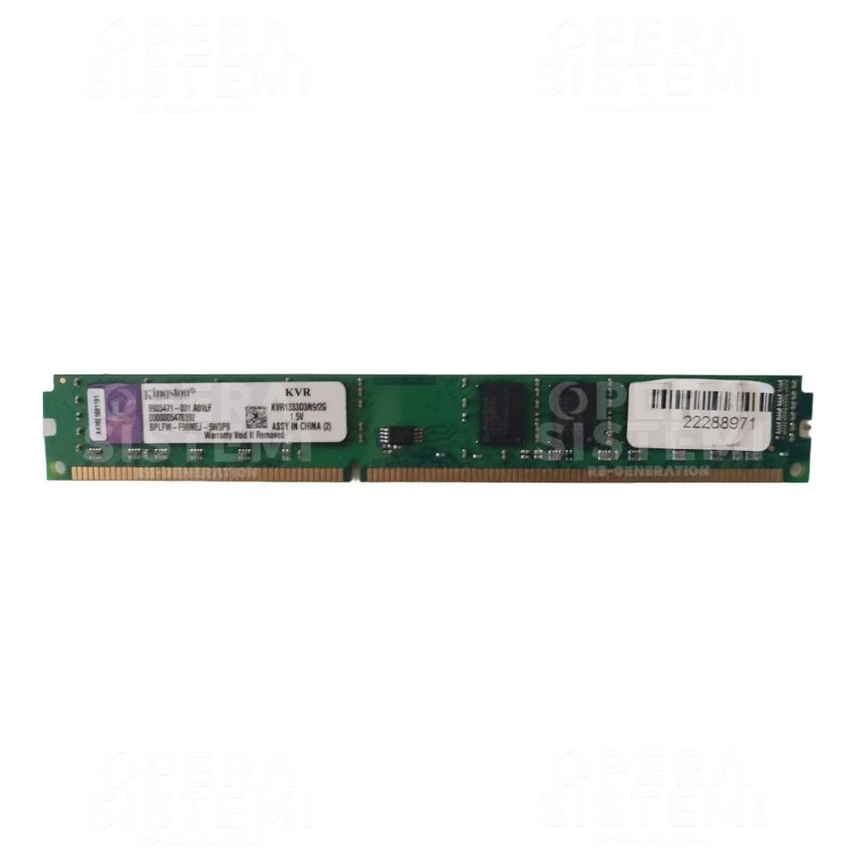 Memoria DDR3 KVR1333D3N9/2G Kingston 2 GB PC3-10600 DDR3-1333 MHz CL9 240 pin - Imagen 1 de 1