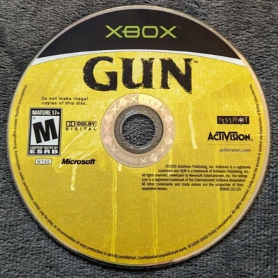 Gun (Original Microsoft Xbox, 2005) DISK ONLY NO CASE SEE PICS! DAMAGE! - Image 1 of 3