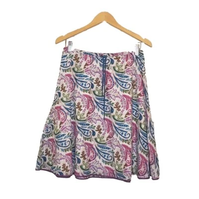 Falda forrada The Limited para mujer línea A blanca y multicolor cachemira talla 0 - De colección Foto 1 de 4