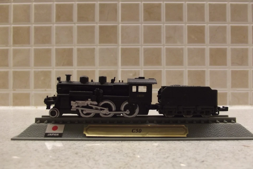 DELPRADO JAPINESE RAILWAYS C50 STEAM LOCOMOTIVE  BLACK 1/160 SCALE.DISPLAY ONLY - Image 1 of 4