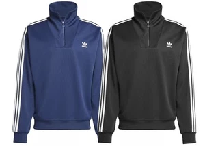 Chaqueta Top Adidas Originales Para Hombre Adicolor Cuello Embudo Negra Azul Marino $80 NUEVA - Imagen 1 de 12
