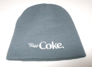 Diet Coke Beanie Hat Gray with White Embroidered Logo 100% Acrylic NWOT - Picture 1 of 3