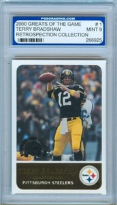 2000 Fleer Greats of the Game Retrospection Collection #1 Terry Bradshaw PGS 9