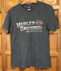 Harley-Davidson T-Shirt Dk. Heather Gray Medium Adult Tee Front & Back Graphics