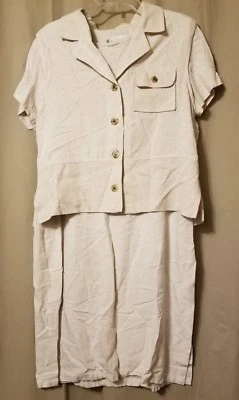 Dorby - 2 Piece Beige Dress Suit Size 12      DC19 - Image 1 of 4