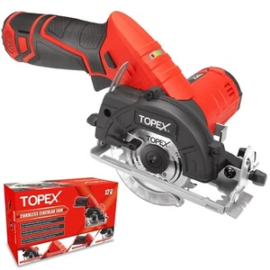 TOPEX 12V Cordless Circular Saw 85 mm Compact Lightweight w/ Battery & Charger - Picture 1 of 13