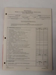 Beechcraft Modelo 65 y 65-80 100 horas inspección y procedimientos 130339 febrero 1963 - Imagen 1 de 8