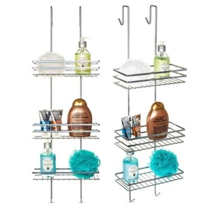 STAINLESS STEEL SHOWER CADDY RUST FREE BATHROOM SHELF CORNER ORGANIZER BASKET - Picture 1 of 12