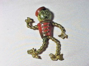 Vintage Messing Seil Bellhop Anstecknadel Brosche - Bild 1 von 5