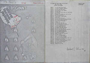 Herbert Wimmer/Edition Zufall Köln /Blueprint Collage/handsigniert/ 40 Exe. - Picture 1 of 5