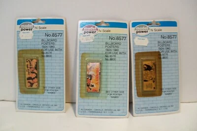 Model Power N-Scale 8577 Billboard Posters, 1924-1940, 3 ea. - Image 1 of 2