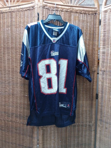 Randy Moss #81 NFL New England Patriots Authentic Reebok Jersey Size S/CH/P Cover