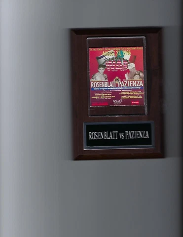 DANA ROSENBLATT VS VINNY PAZIENZA PLAQUE BOXING CHAMPION POSTER PHOTO PLAQUE Cover