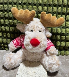 AFIBEL RED NOSE REINDEER CHRISTMAS SOFT TOY 9” - Picture 1 of 8