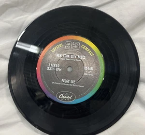 PEGGY LEE 7" New York City Blues / Grain Belt Blues VG++ Pop STEREO 1963 w1323 - Picture 1 of 11