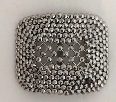 Vintage Art Deco Metal Buckle - Silver - 2.5 inches by 1.5 inches - Image 1 of 3