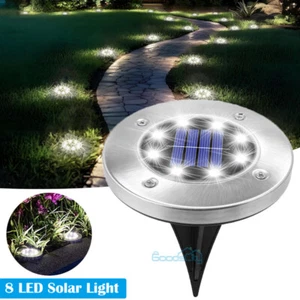 Solar Ground Lights, Solar Buried Lights Outdoor Waterproof, 8 LED solar Power - Picture 1 of 18