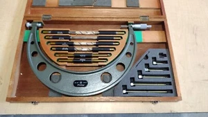 Mitutoyo 104-138, 6" - 12" X .001" Anvil Outside Micrometer Set and Case - Picture 1 of 4