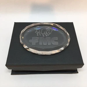 Pisapapeles de cristal con logotipo de bisonte FMC *Cristal sólido* - Imagen 1 de 7