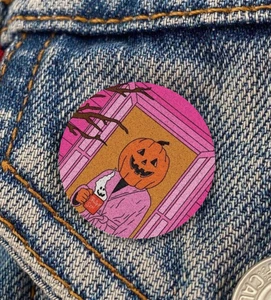 INSIGNIA HALLOWEEN / 1” / 25mm Pin Botón / Calabaza / Lindo Halloween - Imagen 1 de 2