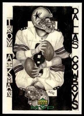 1999 Upper Deck Draw Your Own Card Troy Aikman #W22 - Image 1 of 2