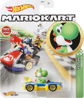 Hot Wheels Mario Kart Yoshi with Mach 8 Racer GLP39 - Image 1 of 3