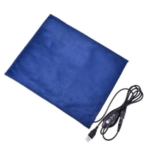 Manta eléctrica USB impermeable a temperatura constante azul para mascotas 2 piezas - Imagen 1 de 12