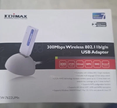Edimax EW-7622UMn 300Mbps Wireless 802.11b/g/n USB Adapter. - Image 1 of 2