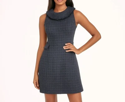 Brooks Brothers Girls Party Dress Blue Tweed A Line Sleeveless Sparkle Size 10 - Image 1 of 4