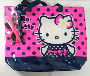 Hello Kitty Sanrio Tote Bag Purse Beach Summer w/ Sunglasses See Through Back - Picture 1 of 4