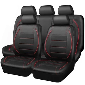 Universal FIT Piping Leather Car Seat Cover, for suvs,Van,Trucks,Airbag Compa... - Picture 1 of 8