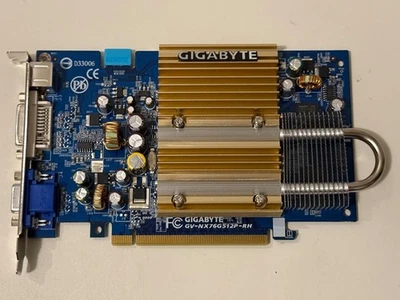 Gigabyte GV-NX76G512P-RH PCIe GPU GeForce 7600GS 512MB RAM PASSIVE COOLING - Image 1 of 3