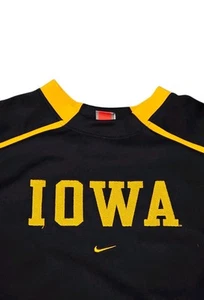 Vintage Y2k Nike Iowa Hawkeyes Center Swoosh NikeFit Therma-Fit Sweatshirt XL - Picture 1 of 6